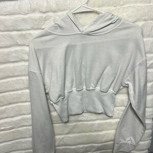 White Crop Sweatshirt